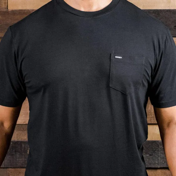 Seam Free Shoulders FadeResistant Hooey Men's San Jose Bamboo Pocket Tee in Black