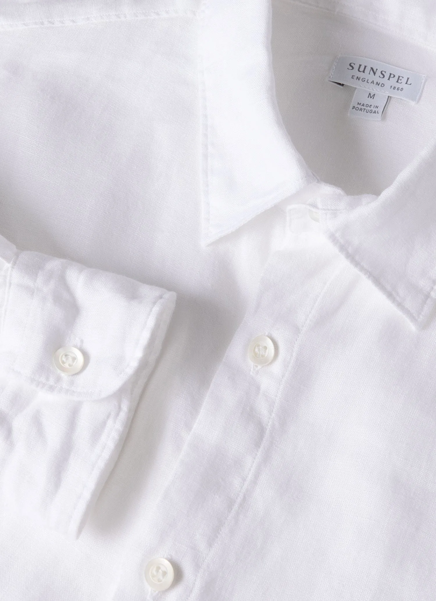 Men's Linen Shirt in White Quick Dry Fit