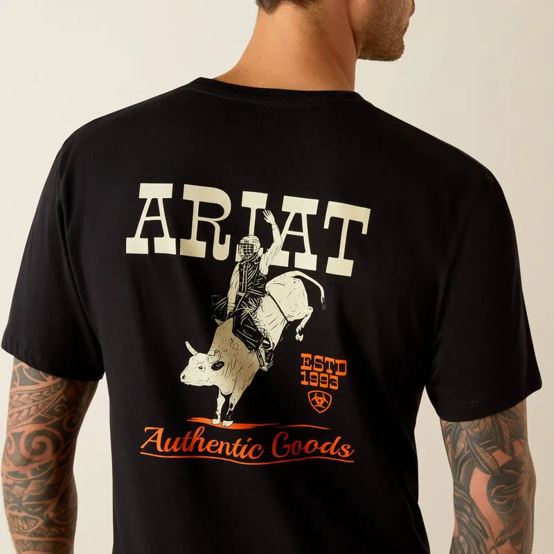 Ariat Men's Bull Riding Graphic T-Shirt in Black hiking clothes