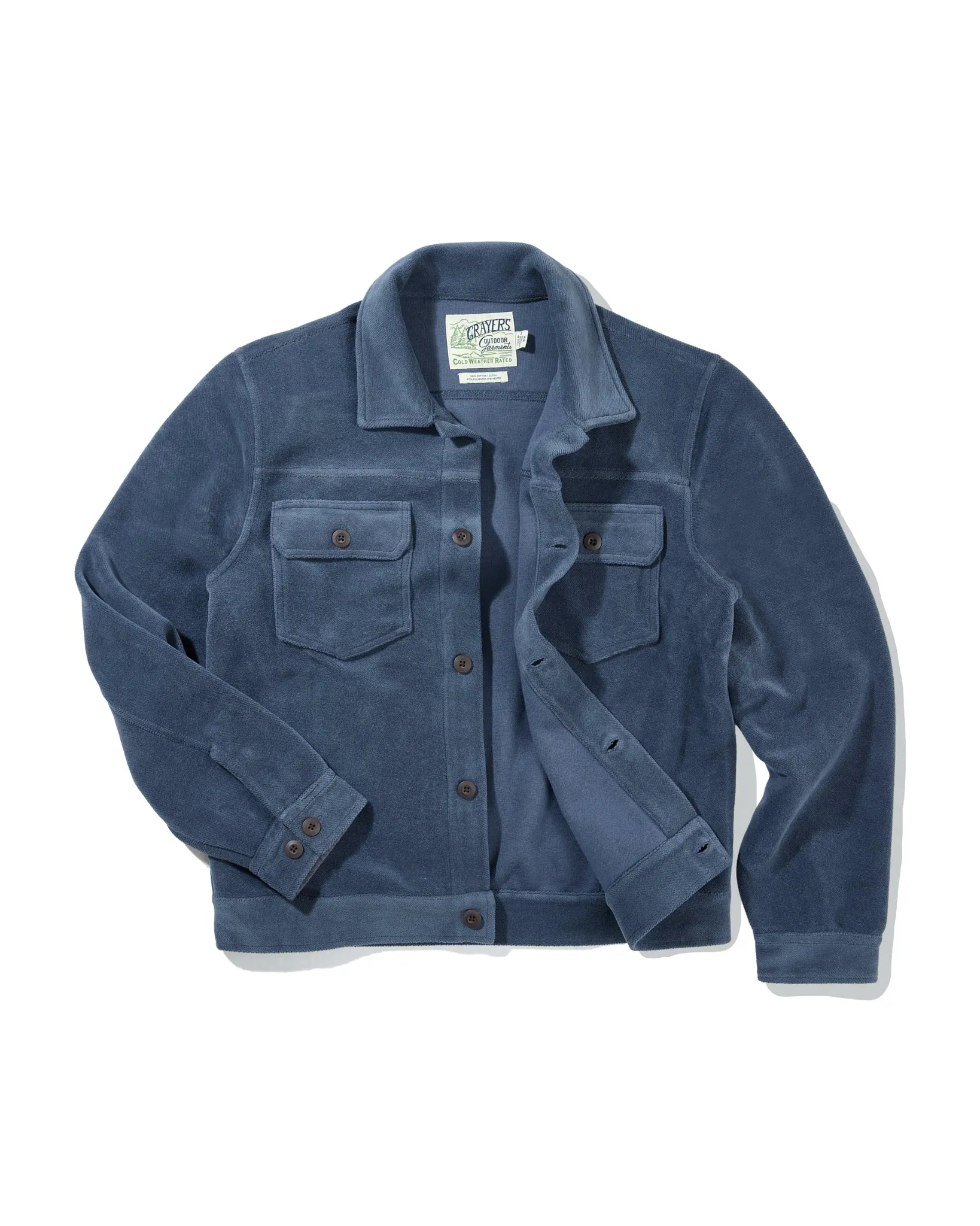 Defender Fleece Trucker - Denim Blue SlimSilhouette Heat Trapping Layer