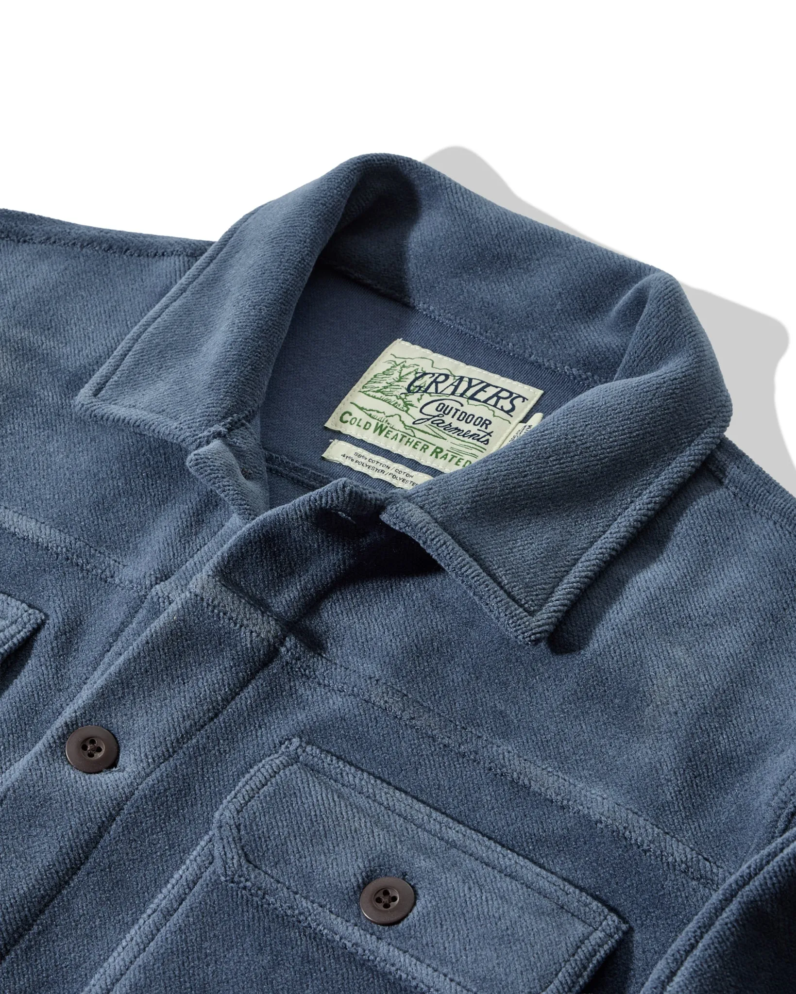 Compression Fold Design Defender Fleece Trucker - Denim Blue