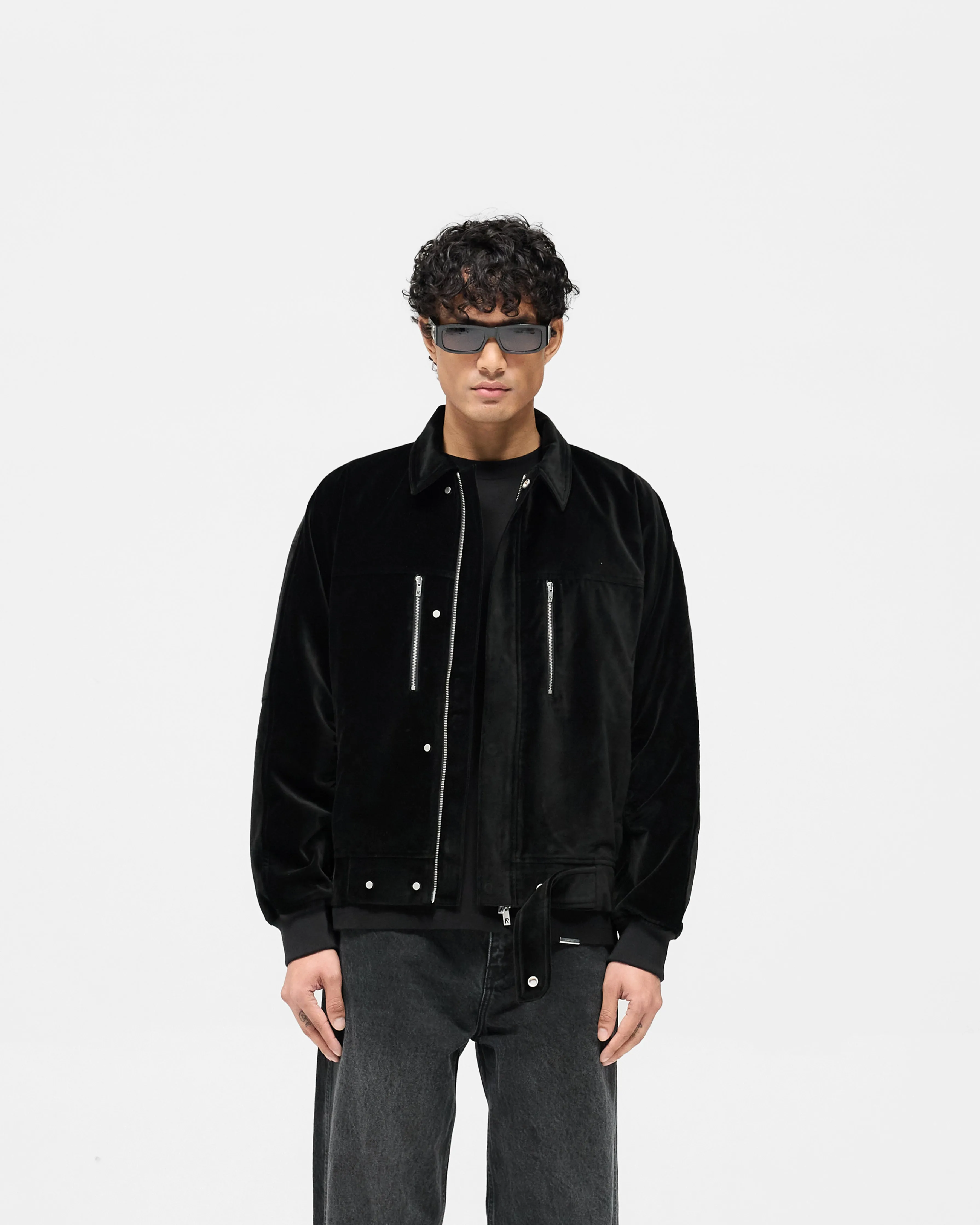 Bordeaux Brushed Jacket - Black High Collar Style Long Lasting Shape Retention