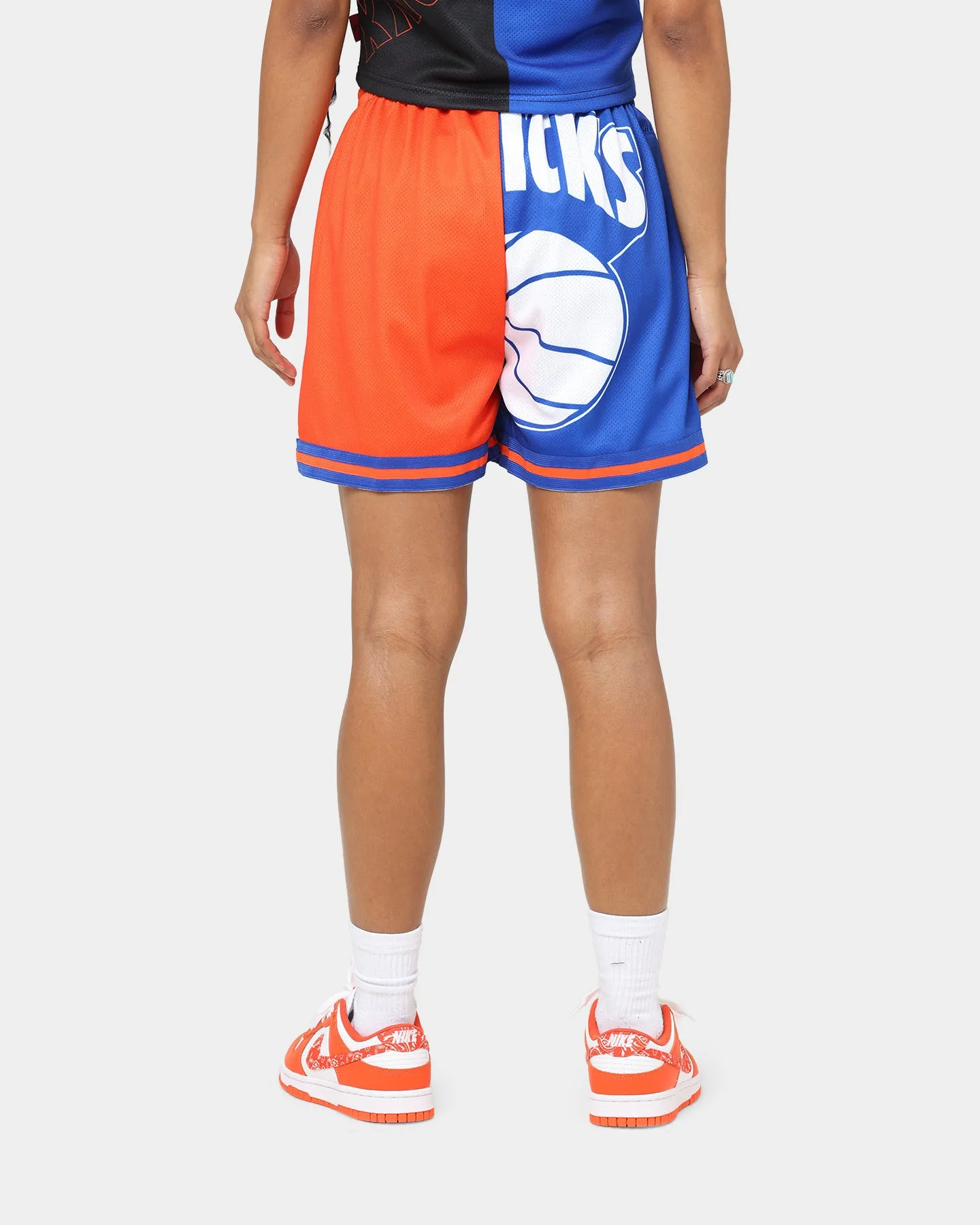 Glide On Waist System Outdoor Movement Mitchell & Ness Women's New York Knicks Big Face 5.0 Shorts Blue