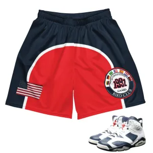 Reinforced Stress Points Retro 6 Olympic Dream Team Classic Mesh Shorts