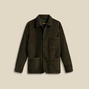 Breathable Outer Shell Non Restrictive Movement Cut Labura Corduroy Jacket (Olive)