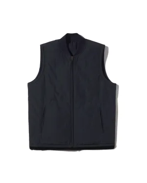 Mackay Wool Quilted Reversible Vest - Navy * Flexible Fleece Lining Roll Up Storage Design
