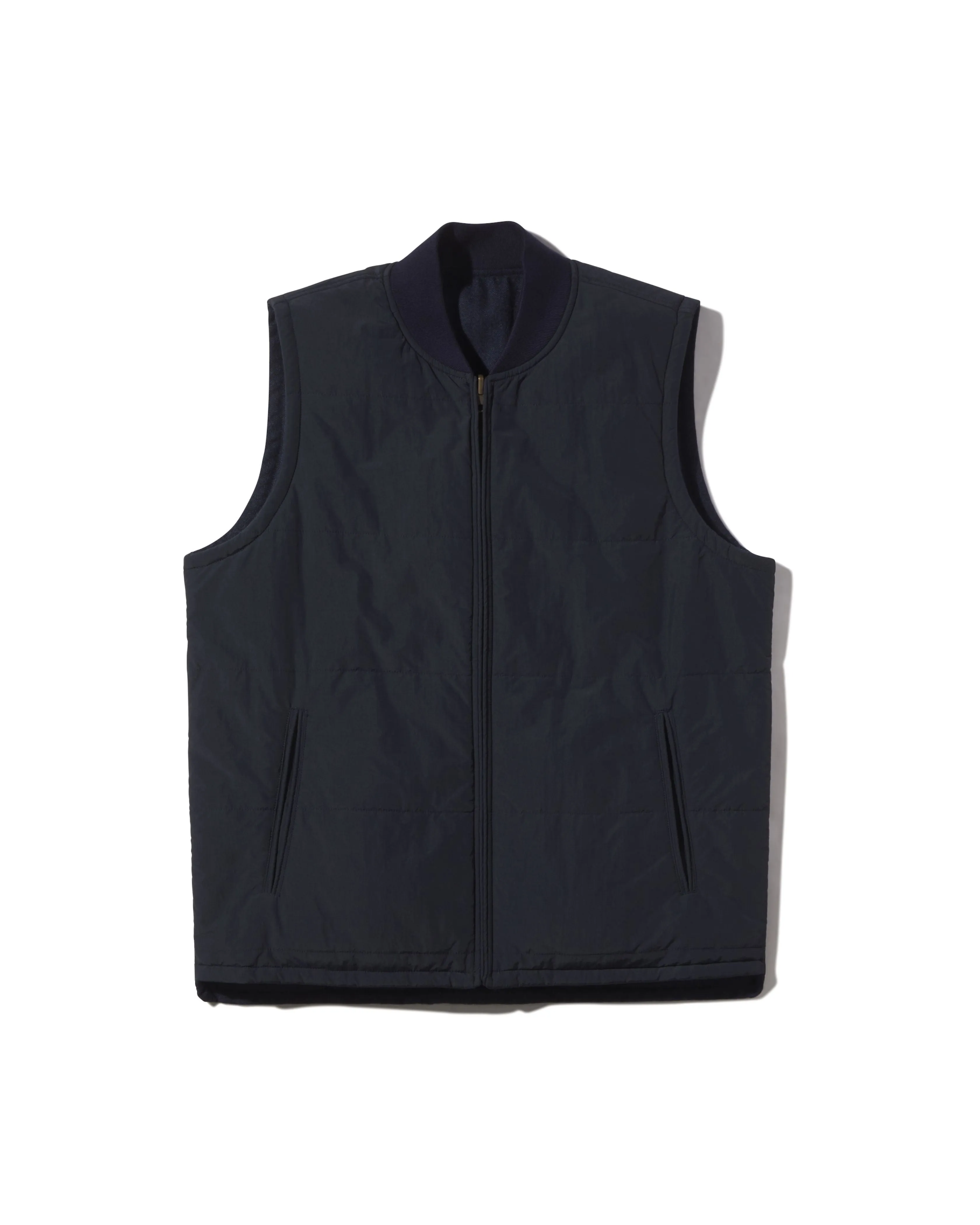 Mackay Wool Quilted Reversible Vest - Navy * Comfy Fit