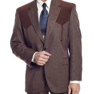 Circle S Men's Heather Boise Sport Jacket in Chestnut Brown All Day Wear Regular Fit Cut