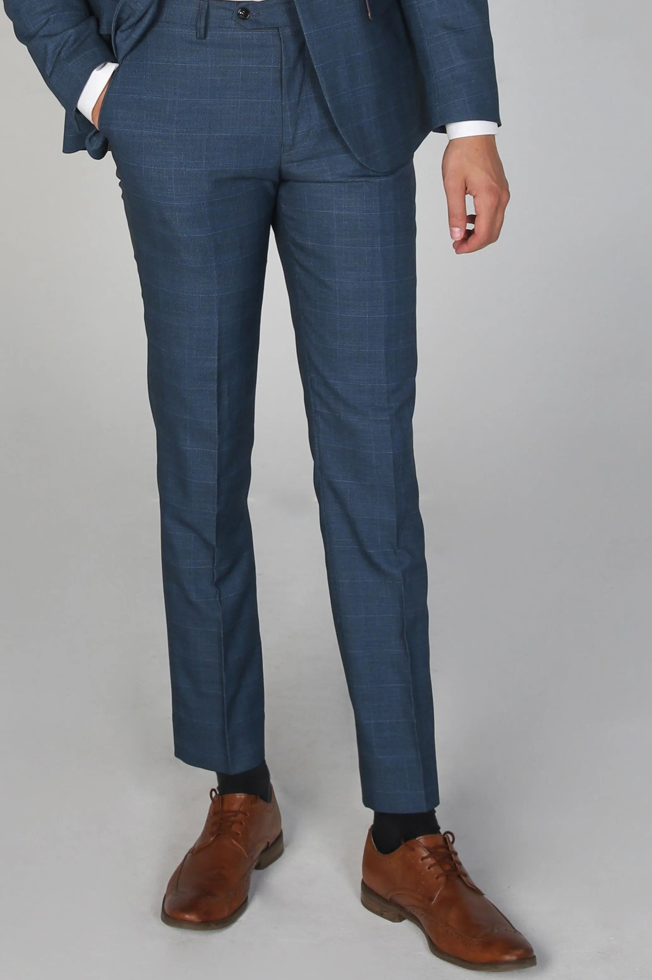Men's Viceroy Navy Trousers Luxe Look Minimal Edge