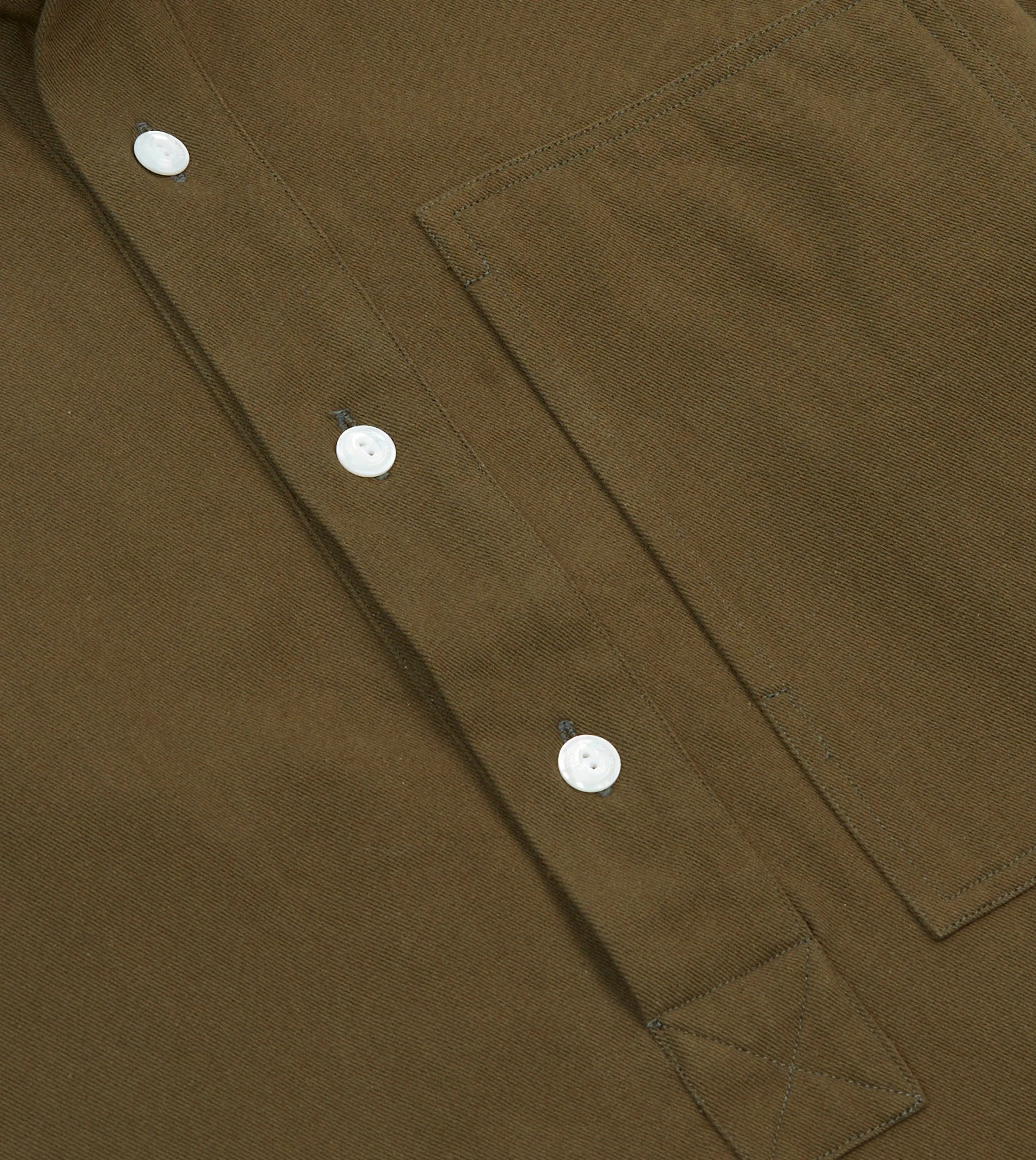 Easy Wear Look Brown Cotton Mandarin Collar Popover Shirt