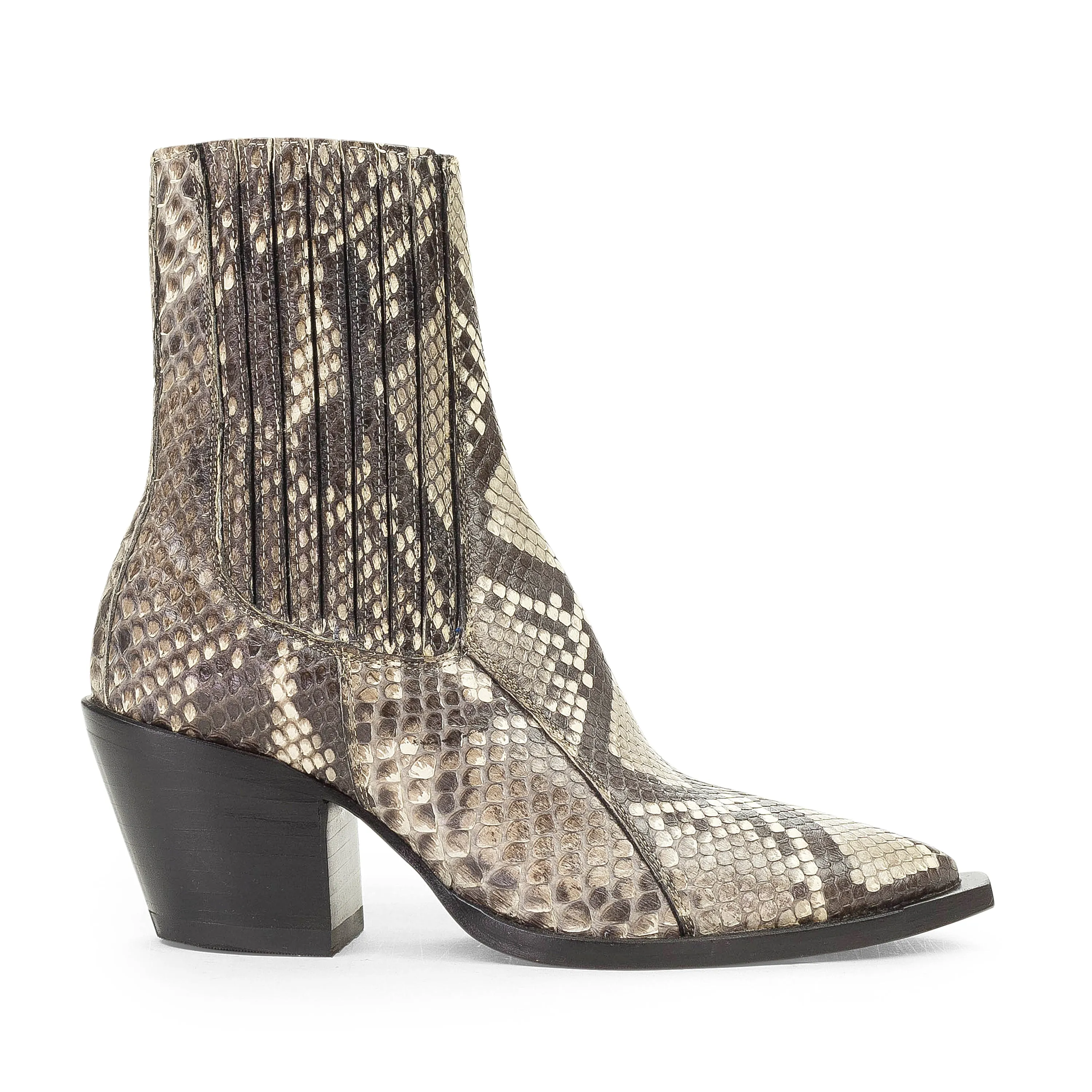 Dapper Style BROWN MARIA NUDE ANKLE BOOTS