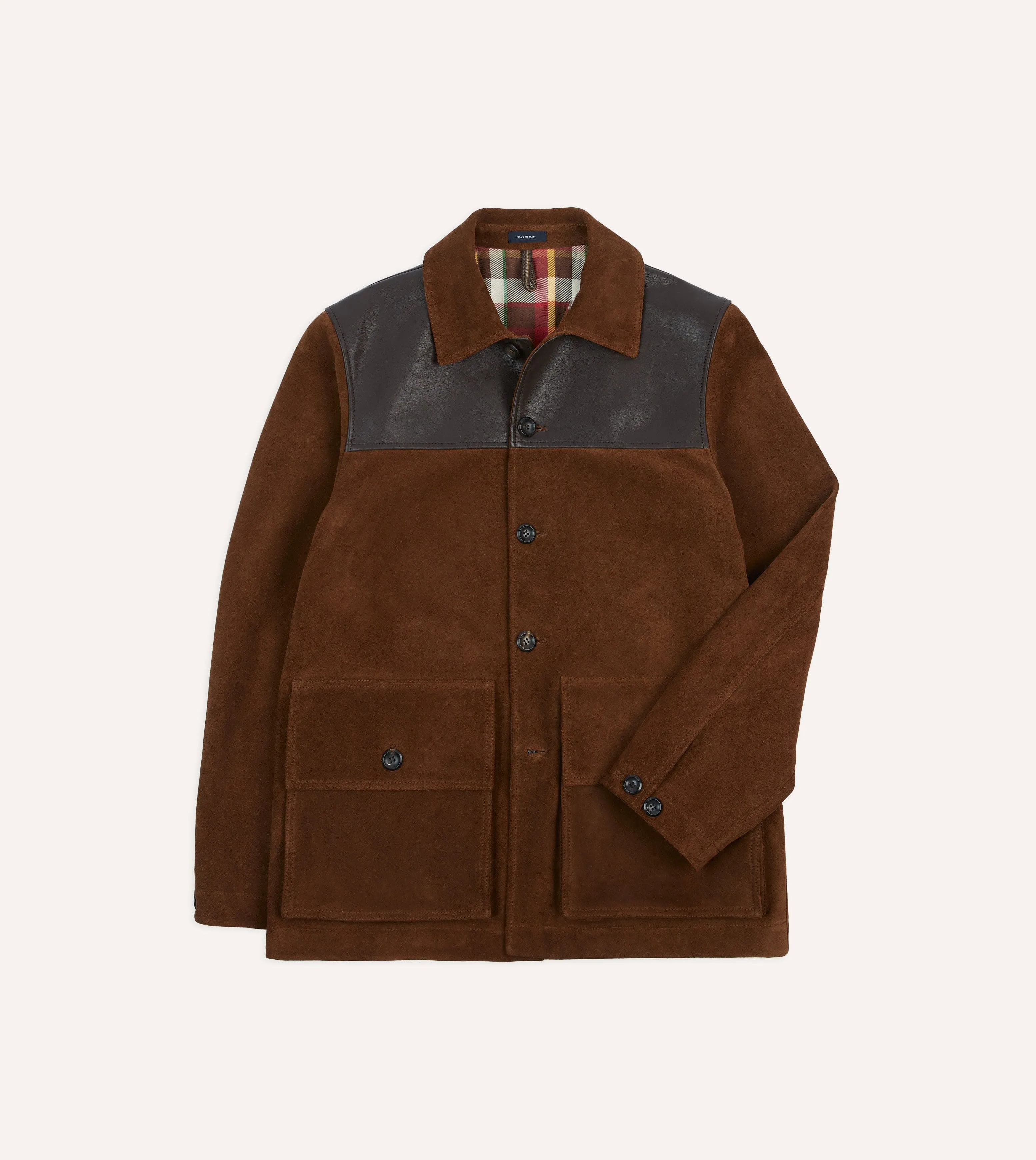 Brown Suede and Leather Donkey Jacket Everyday apparel