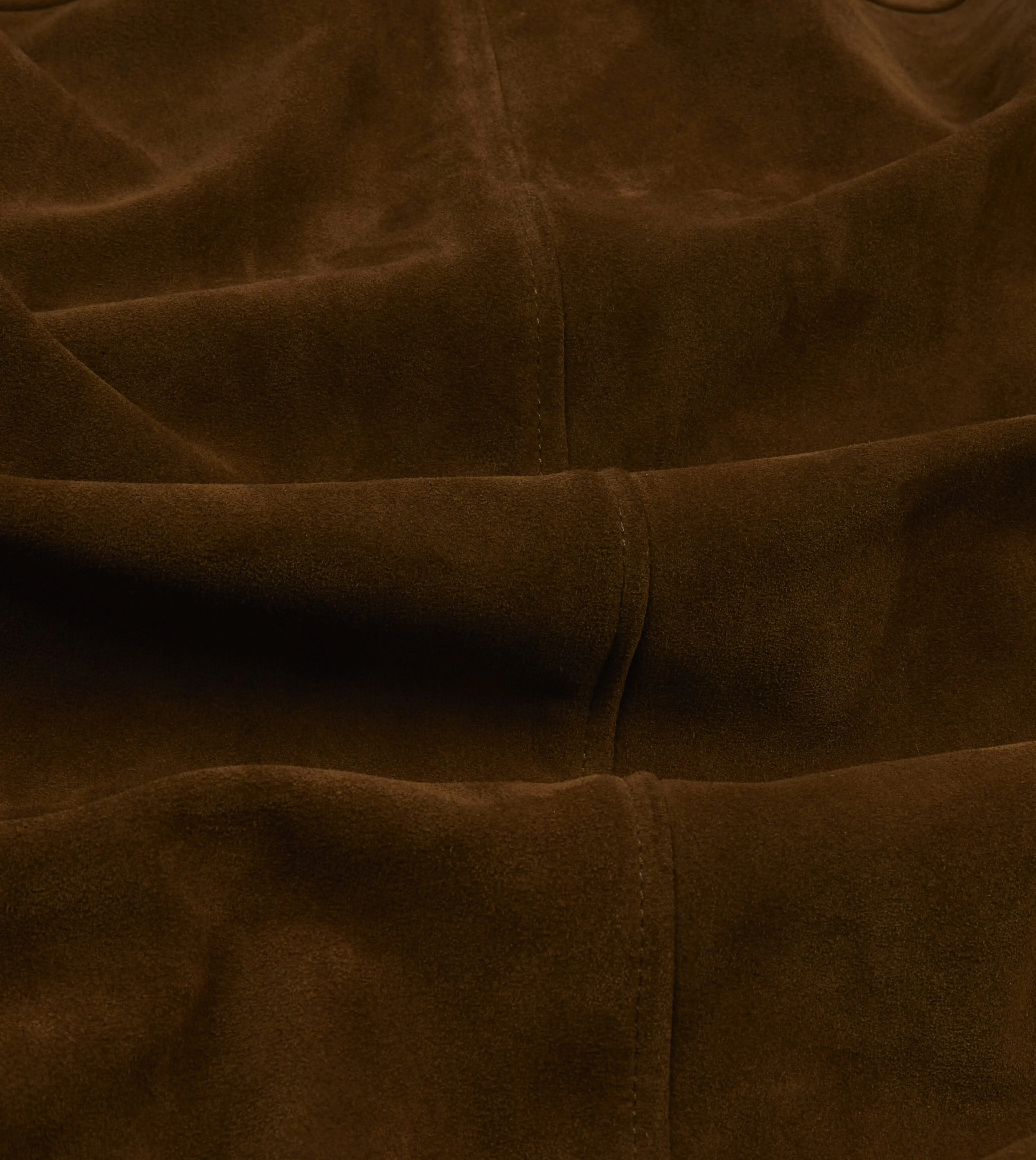 Hypoallergenic Textile Brown Suede Car Coat with Blanket Lining