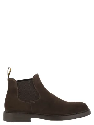Brown Suede Chelsea Boot With Elasticated Sides Clean Touch Elegant Shoes