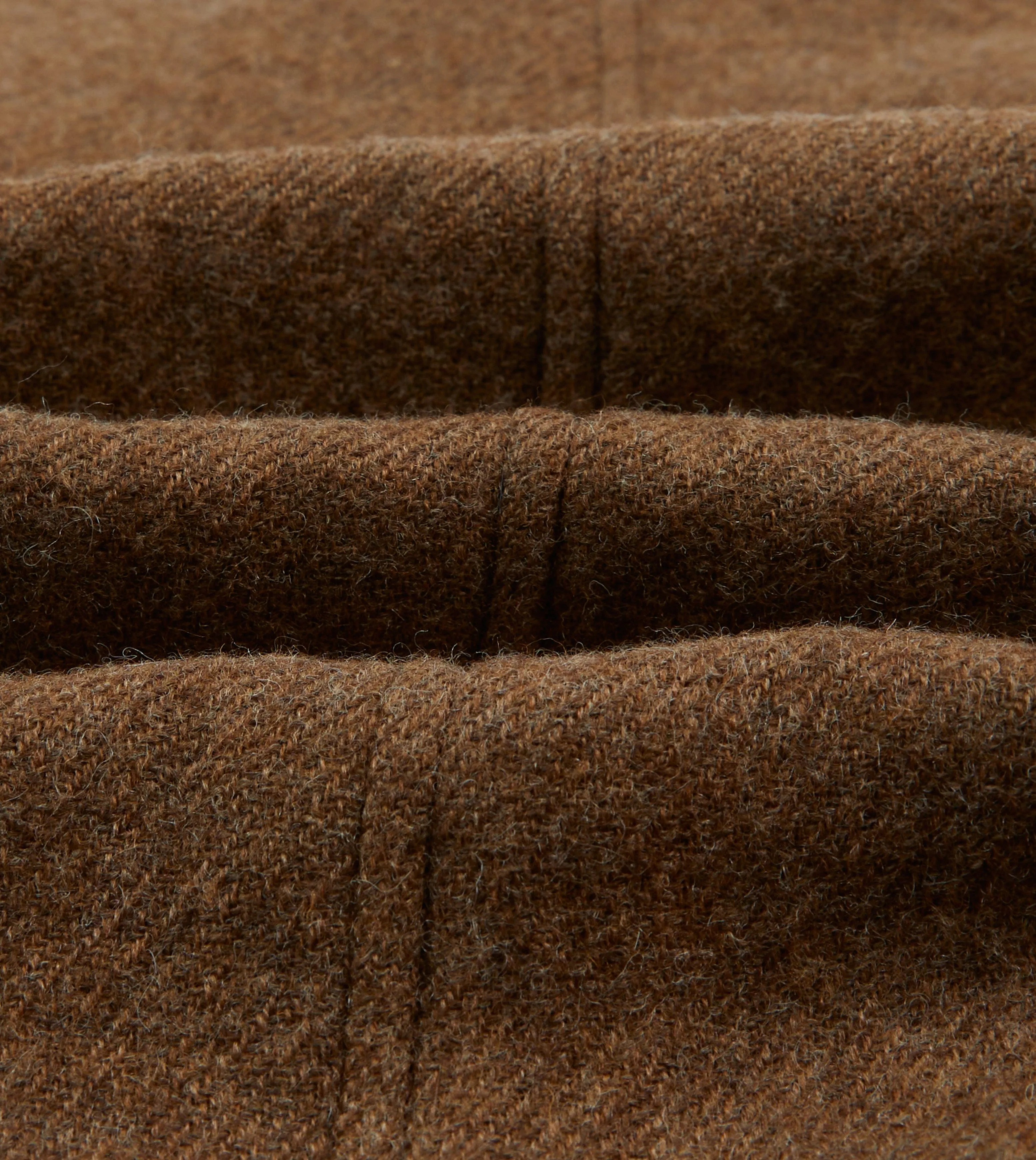 Multi Layer Design Brown Wool Car Coat