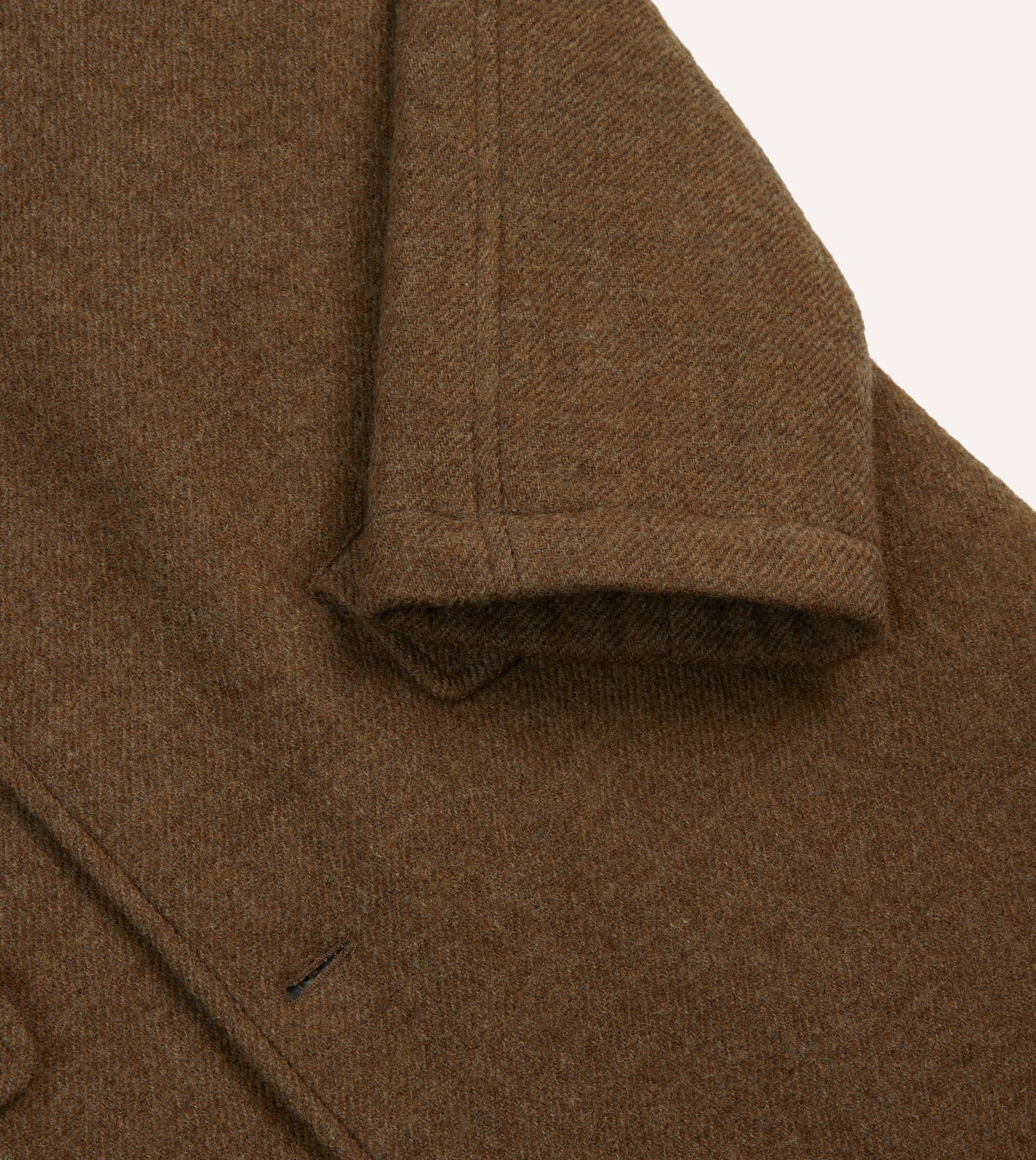 Brown Wool Car Coat City Walking Style