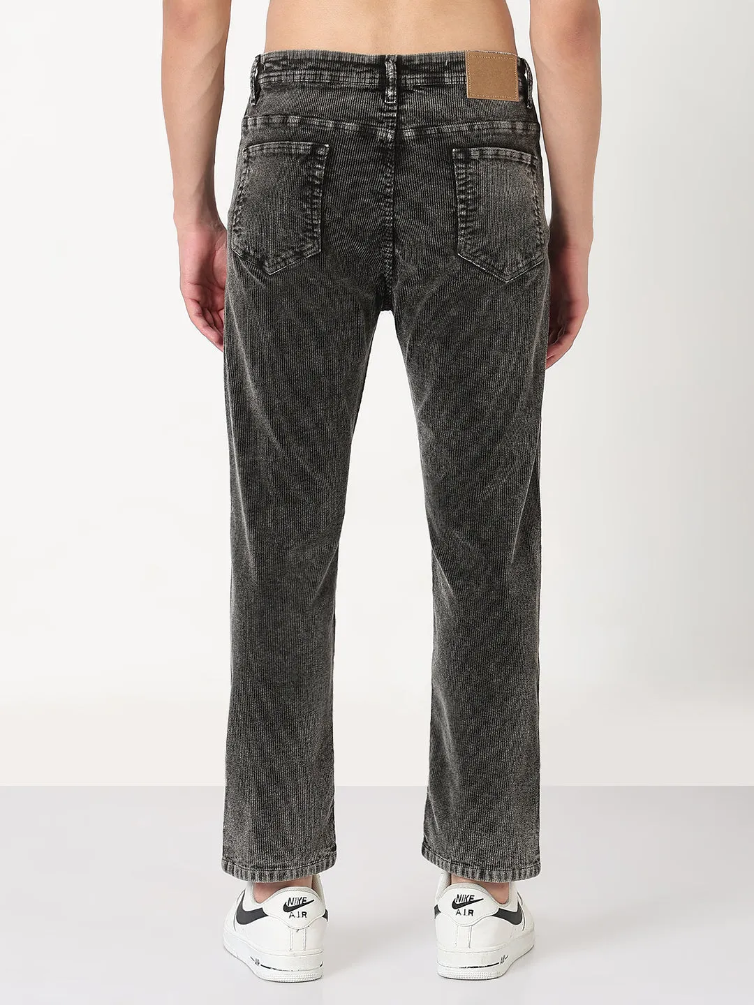 Urban Uniform Men's Brown Slim Fit Corduroy Jeans