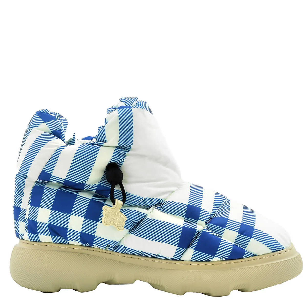 Sturdy Build Travel Day Burberry Check Pillow Drawstring Boots