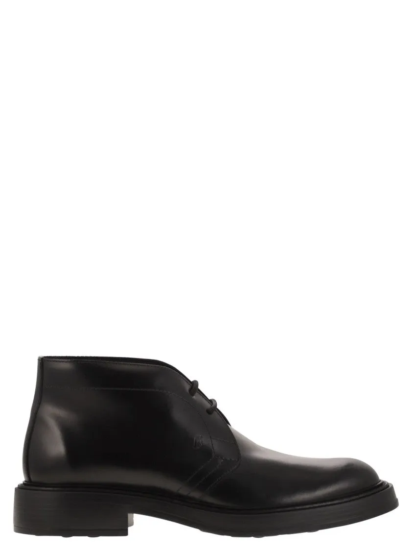 Calfskin Ankle Boots With Embossed Monogram Urban Office Paced Walk