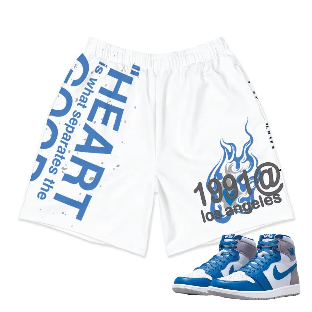 Retro 1 True Blue Championship Shorts Flexible Stitching Breathable wear