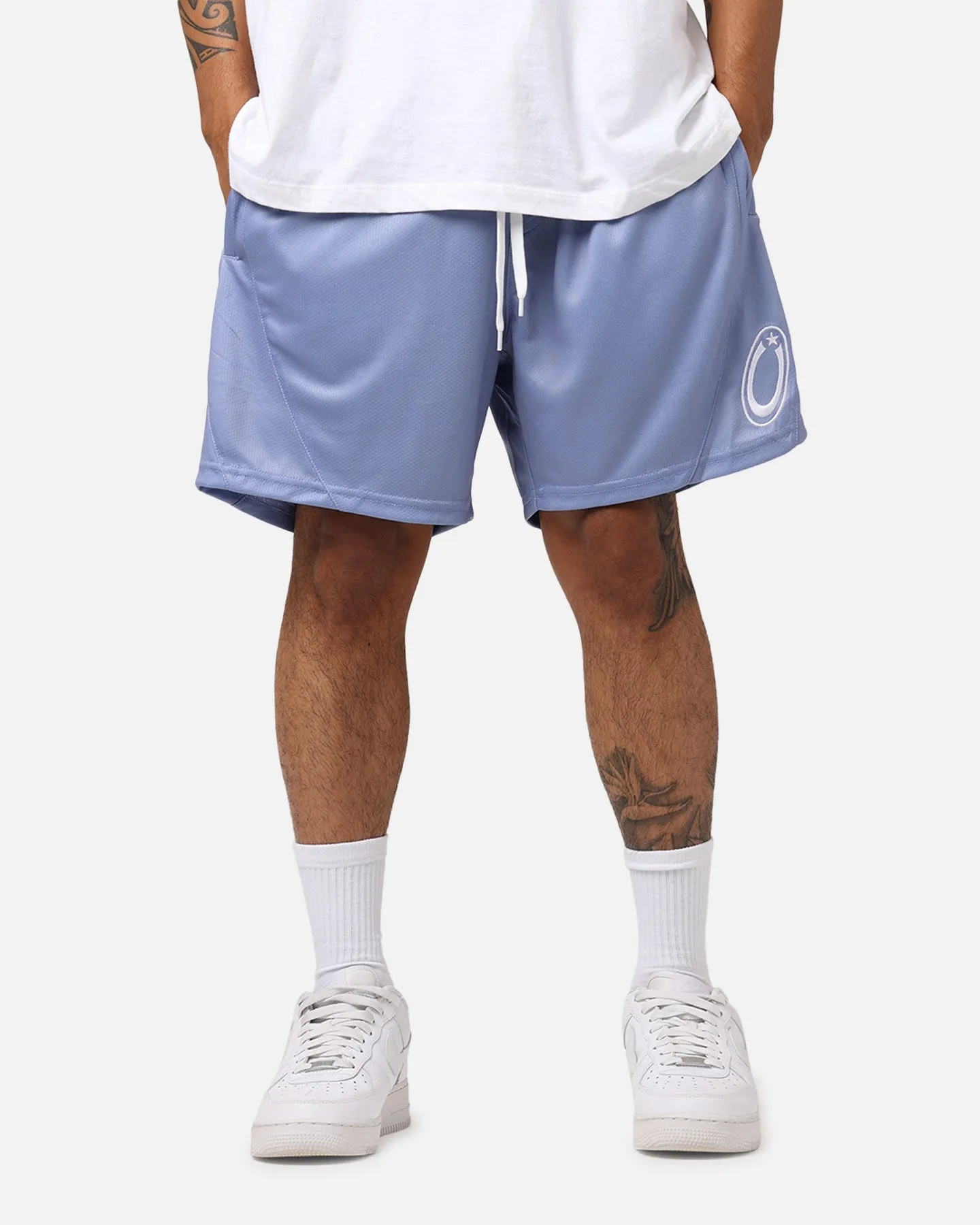 Neutral Tones Low Bulk Construction Carr?? C-Star Mesh Basketball Shorts Purple