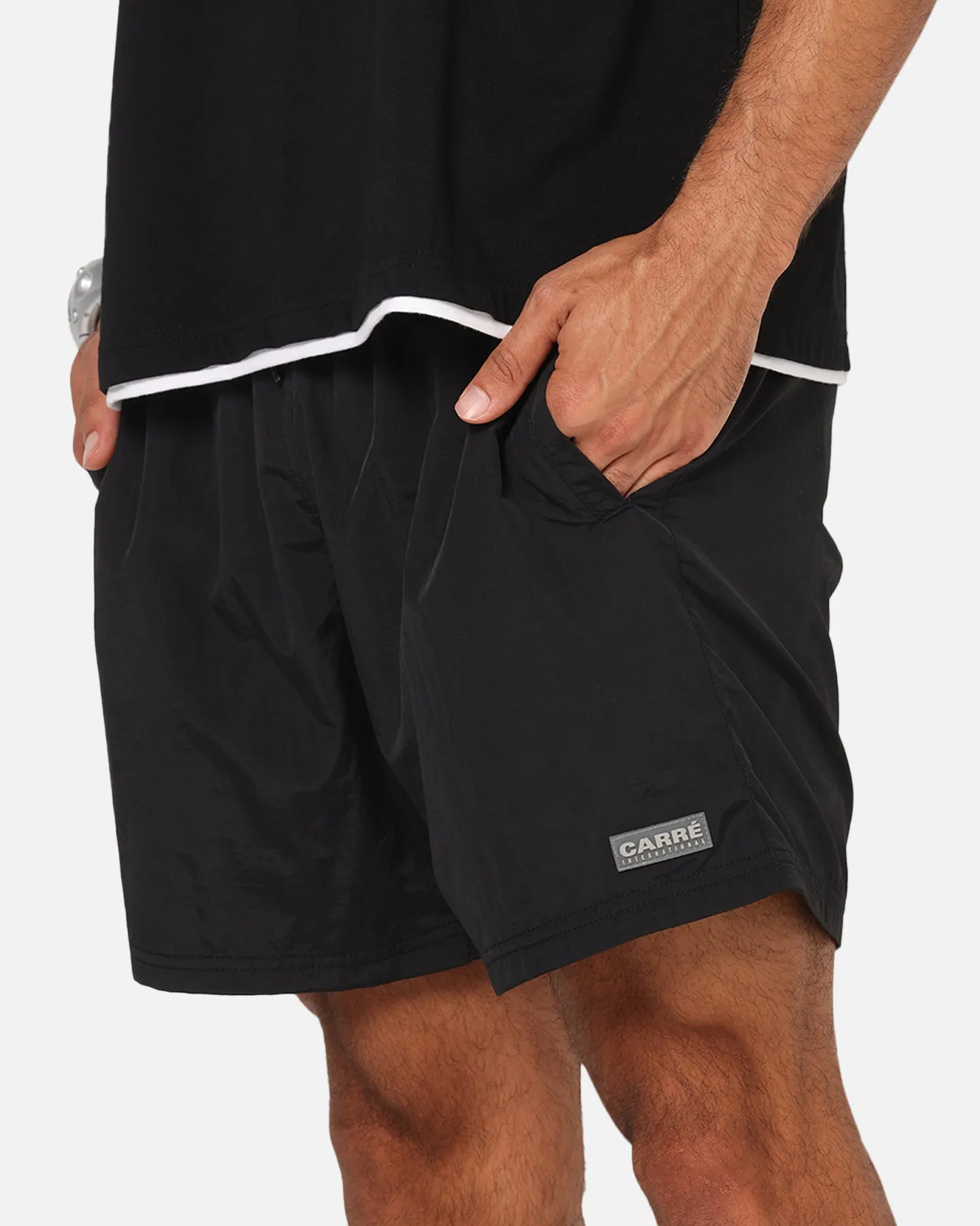 Carre Classic Nylon Shorts Black WaterResistantFinish