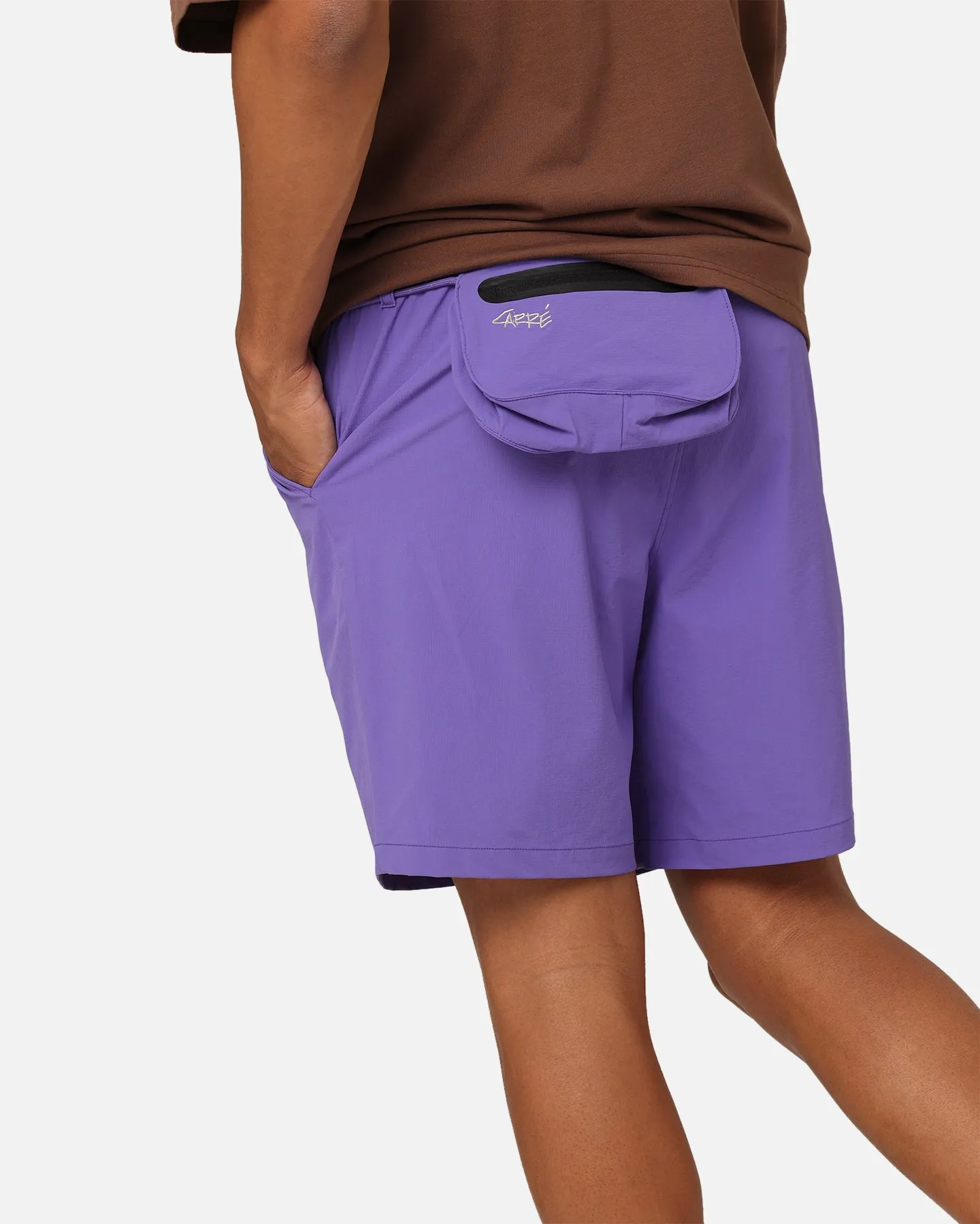 Carre Pace Nylon Shorts Purple Ultra Soft Waistband