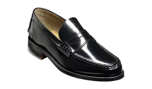 Caruso - Black Hi-Shine - Penny Loafer Shoe Way True