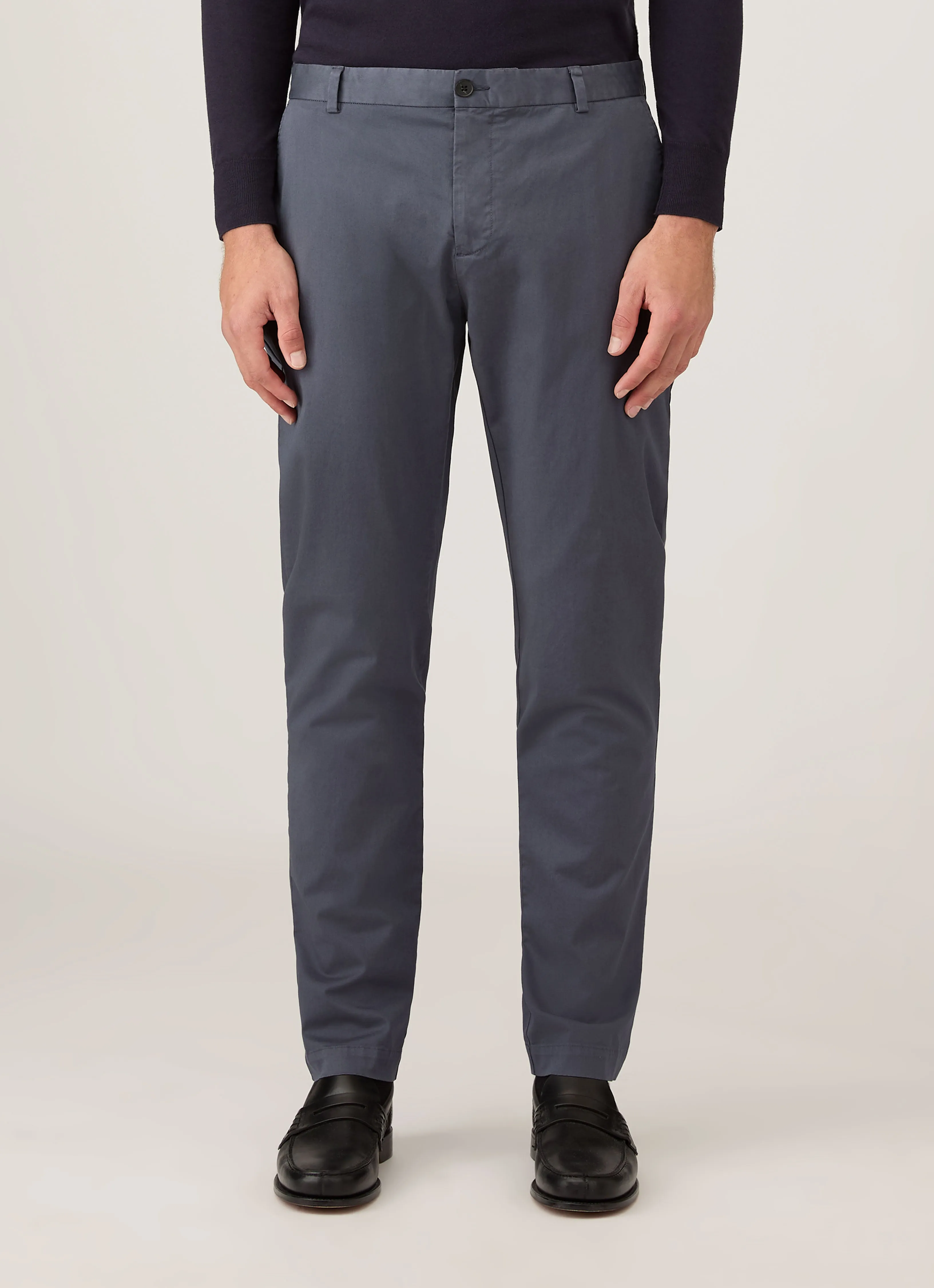 LowProfileStitching Basic Style Men's Slim Fit Chino in Slate Blue