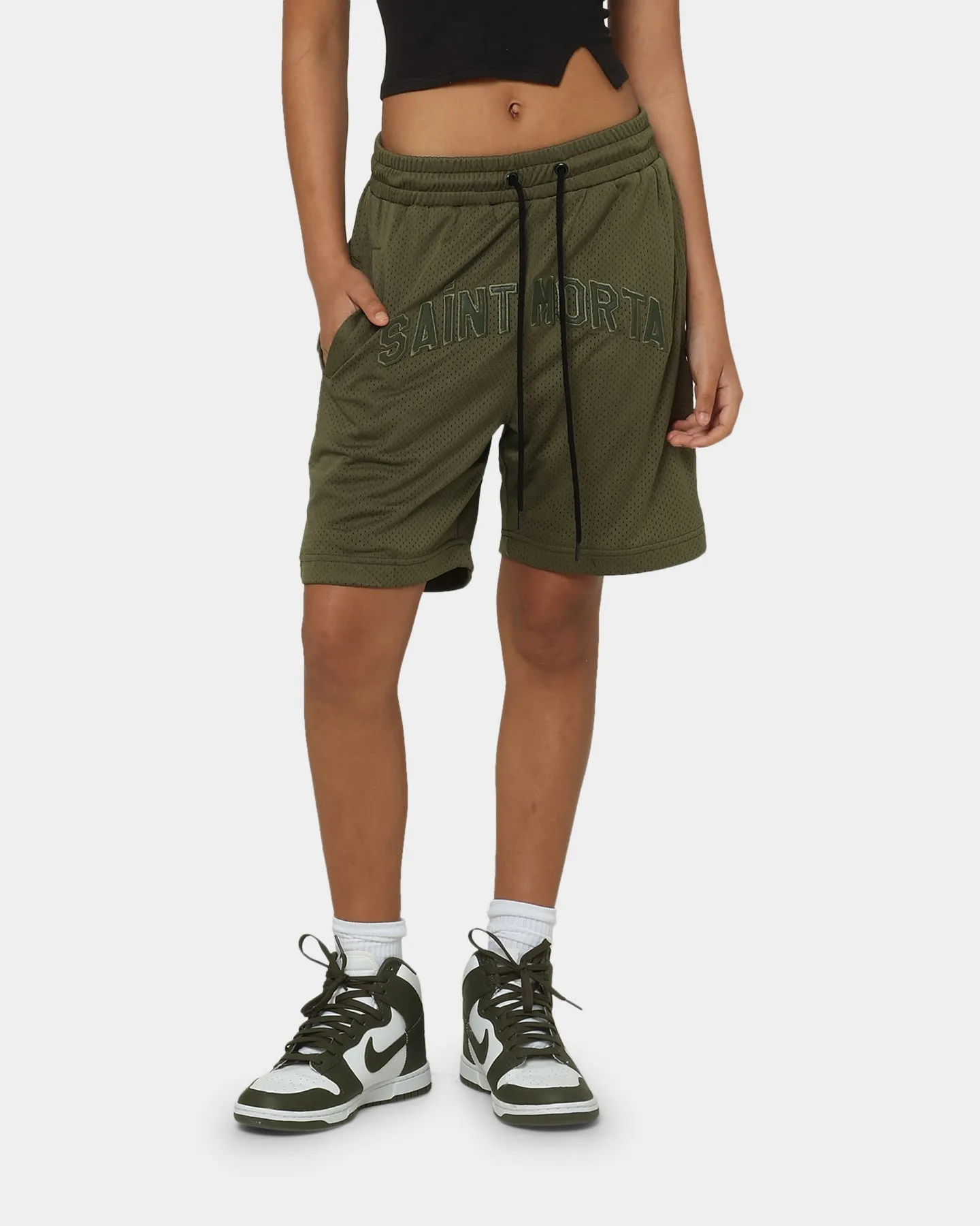 Fit Tech Artisanal Saint Morta Kingdom Basketball Shorts Army Green
