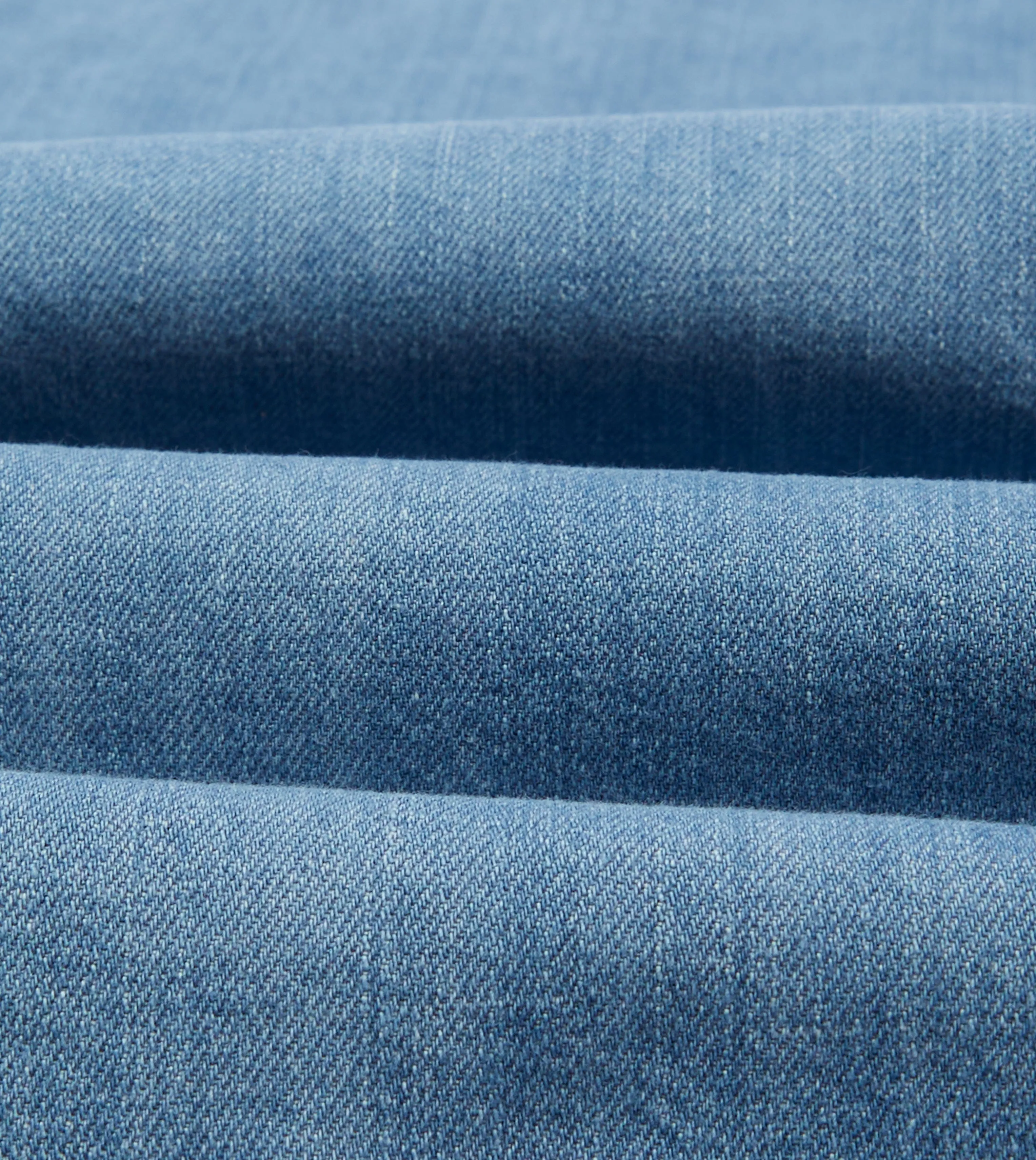 Bleach Wash Denim Two-Pocket Western Shirt Travel Comfort Style