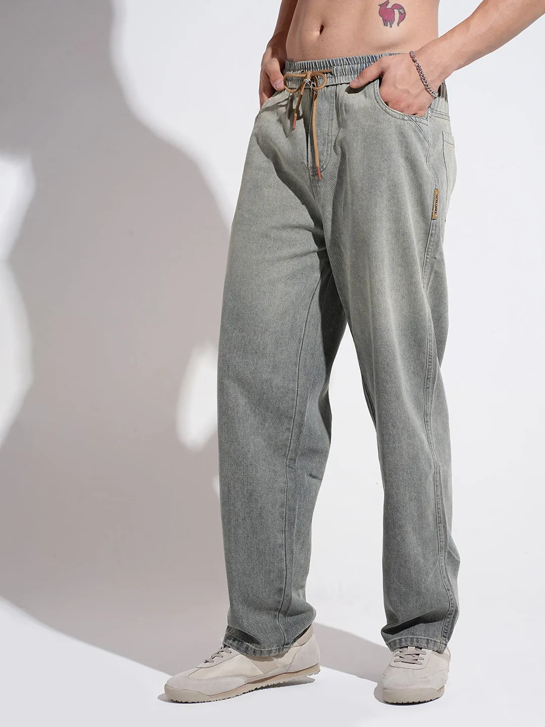 Work Ready Earthy Sharp Edge Men's Blue Straight Fit Jeans