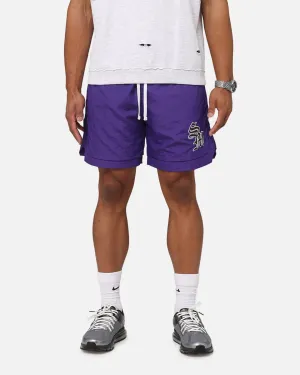 Chilly Weather back-to-school Saint Morta Gothic Monogram Nylon Shorts Purple