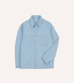 Bleach Wash Denim Field Shirt OversizedSilhouette