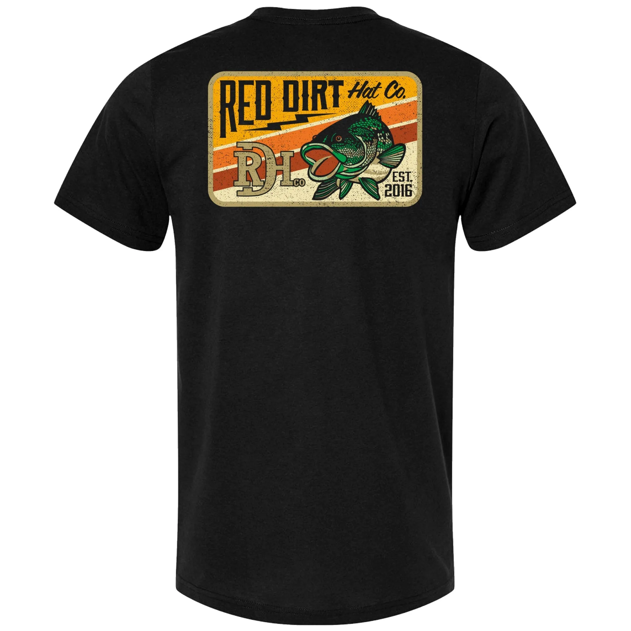 Smooth Finish cycling outfit Red Dirt Hat Co. "Bass Lightning" Graphic T-Shirt in Black
