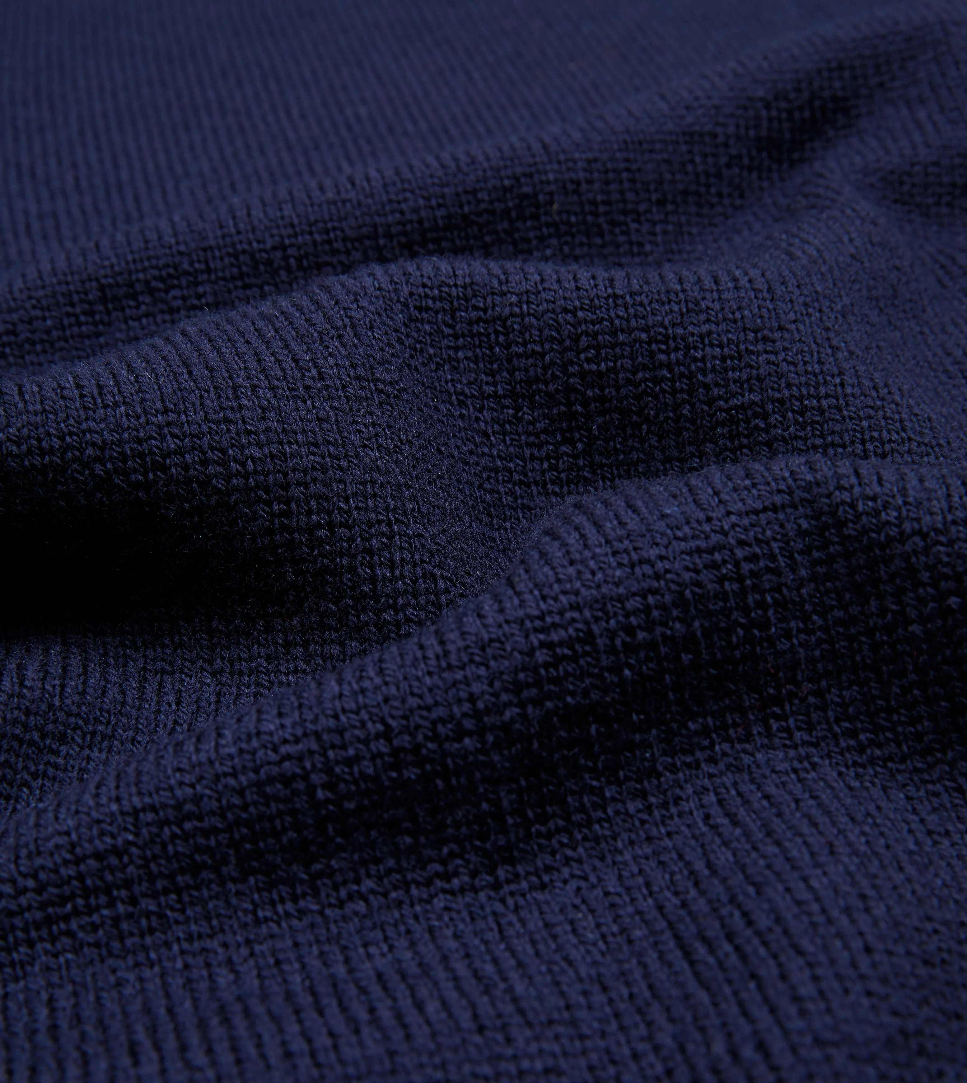 Hypoallergenic Yarn Non Chlorine Bleach Safe Navy Merino Crew Neck Jumper