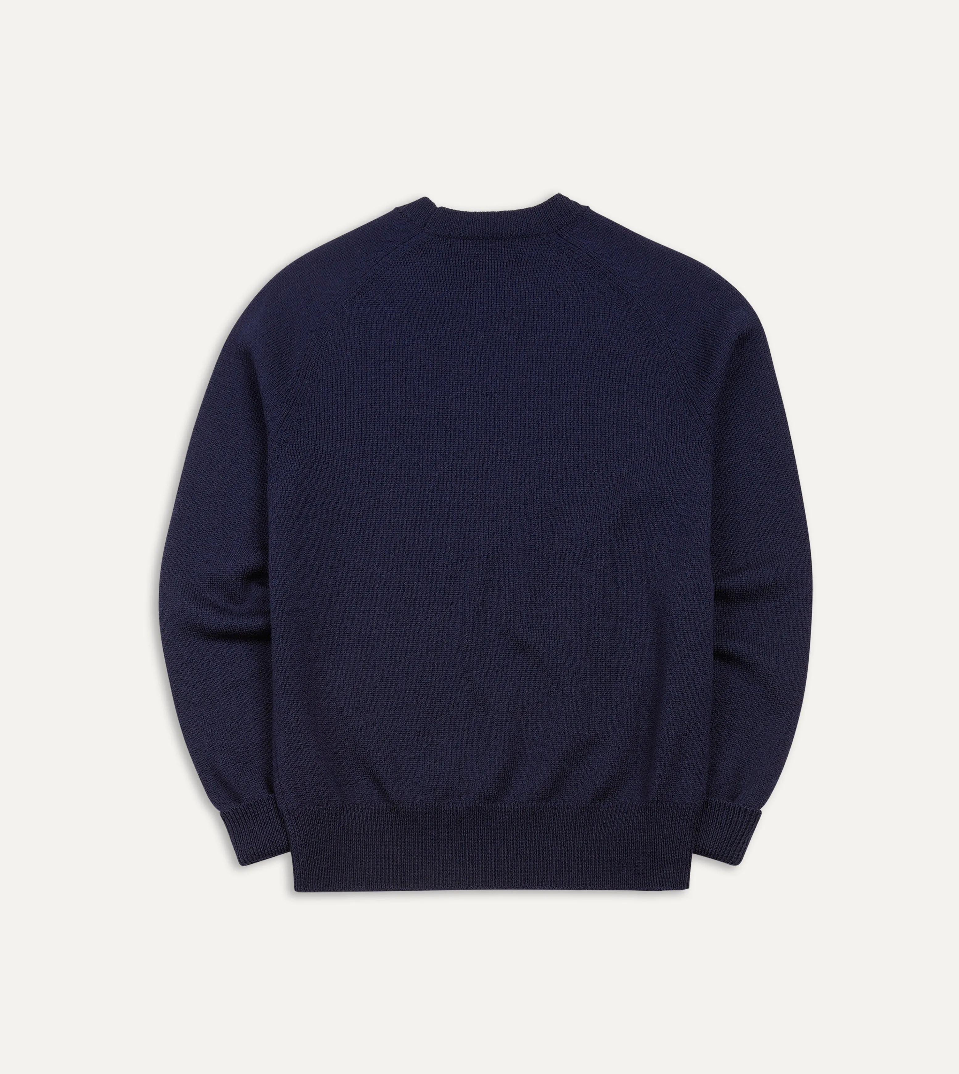 Navy Merino Crew Neck Jumper Layering Piece