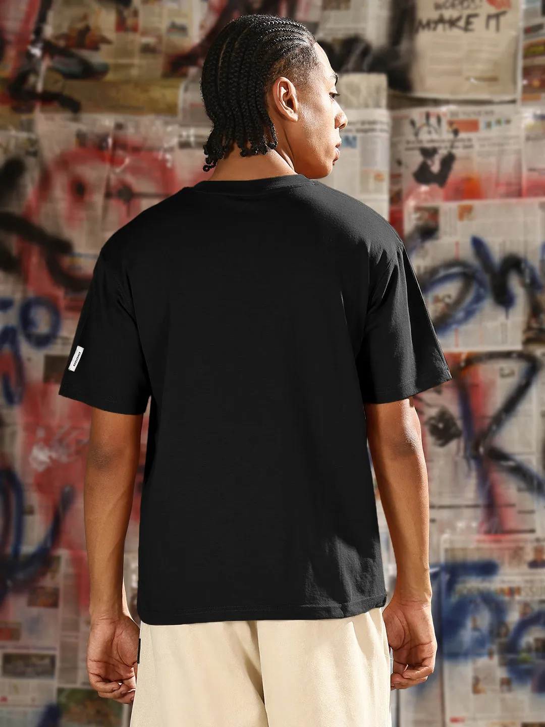 Men's Black Regular Fit T-Shirt Utility Mode
