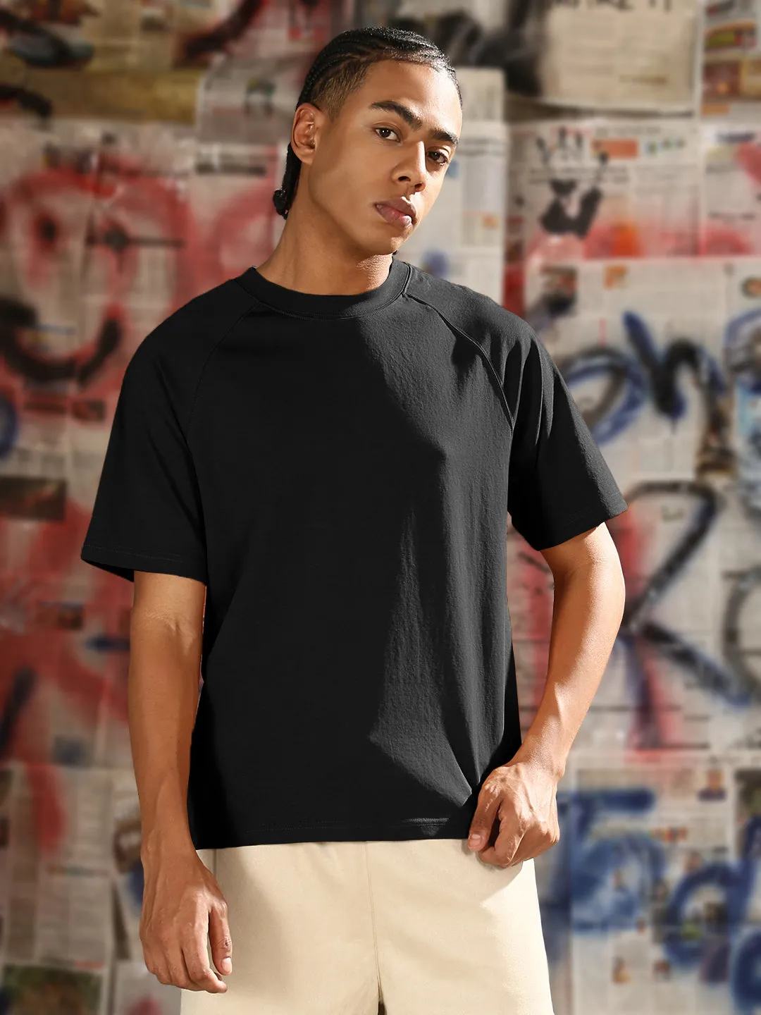 Hope Fit Run Core Men's Black Regular Fit T-Shirt