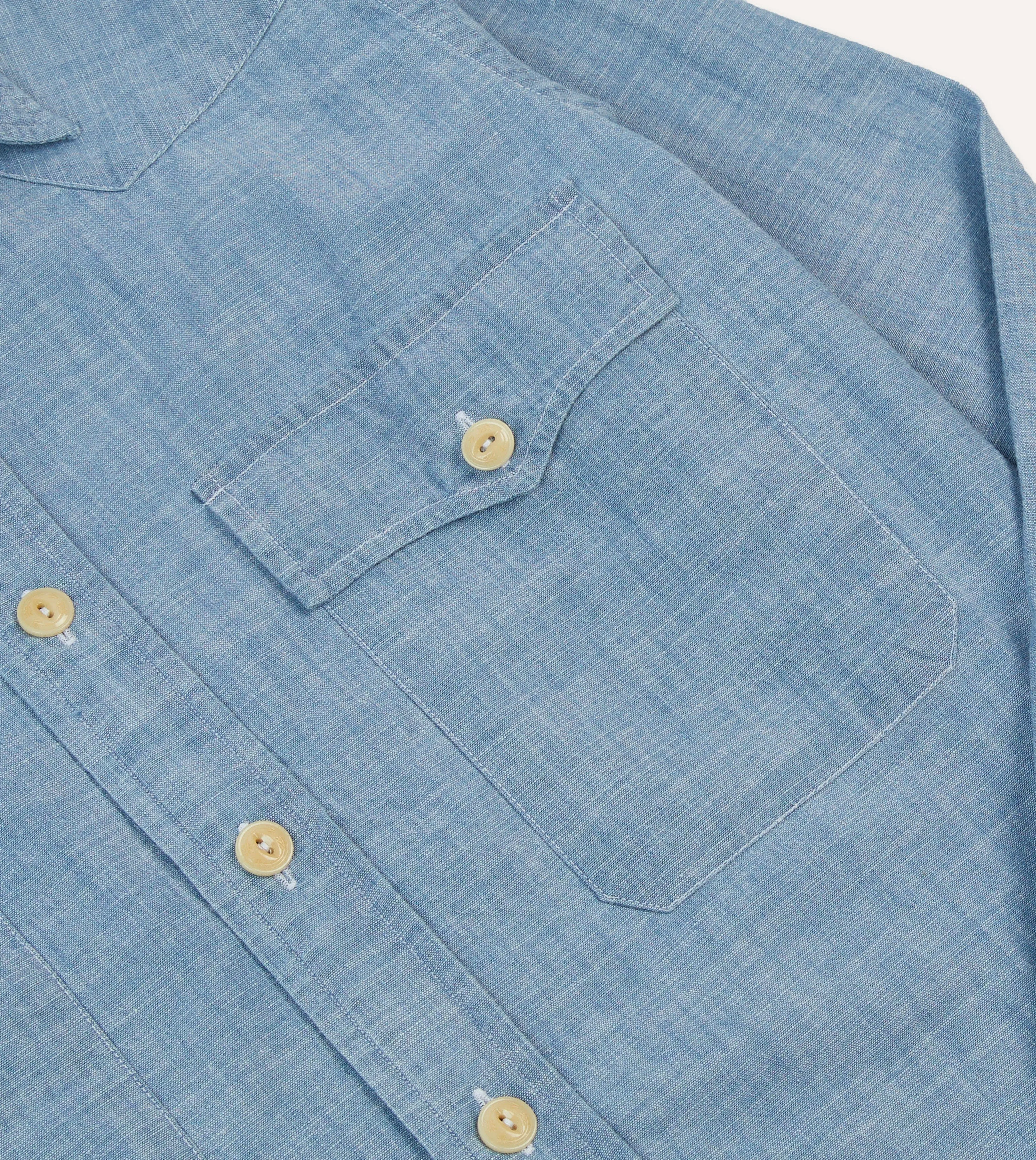Chambray Two-Pocket Western Shirt Timeless Layering