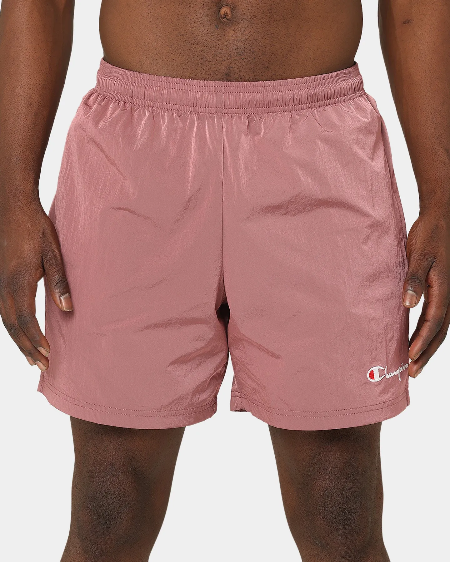 Champion LF Nylon Shorts Tickled Rose Zipper pockets
