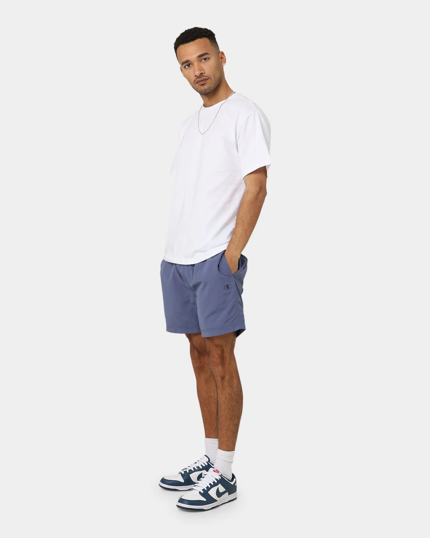 HighBackRise Champion Rebound Nylon Shorts Dazed Blue