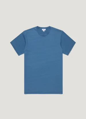 Men's Riviera Midweight T-shirt in Mid Indigo Wash Comfy and Soft