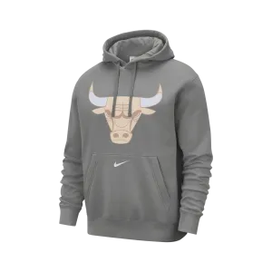 Breathable wear Classic Layer Nike NBA Chicago Bulls Club City Edition Fleece Pullover Hoodie