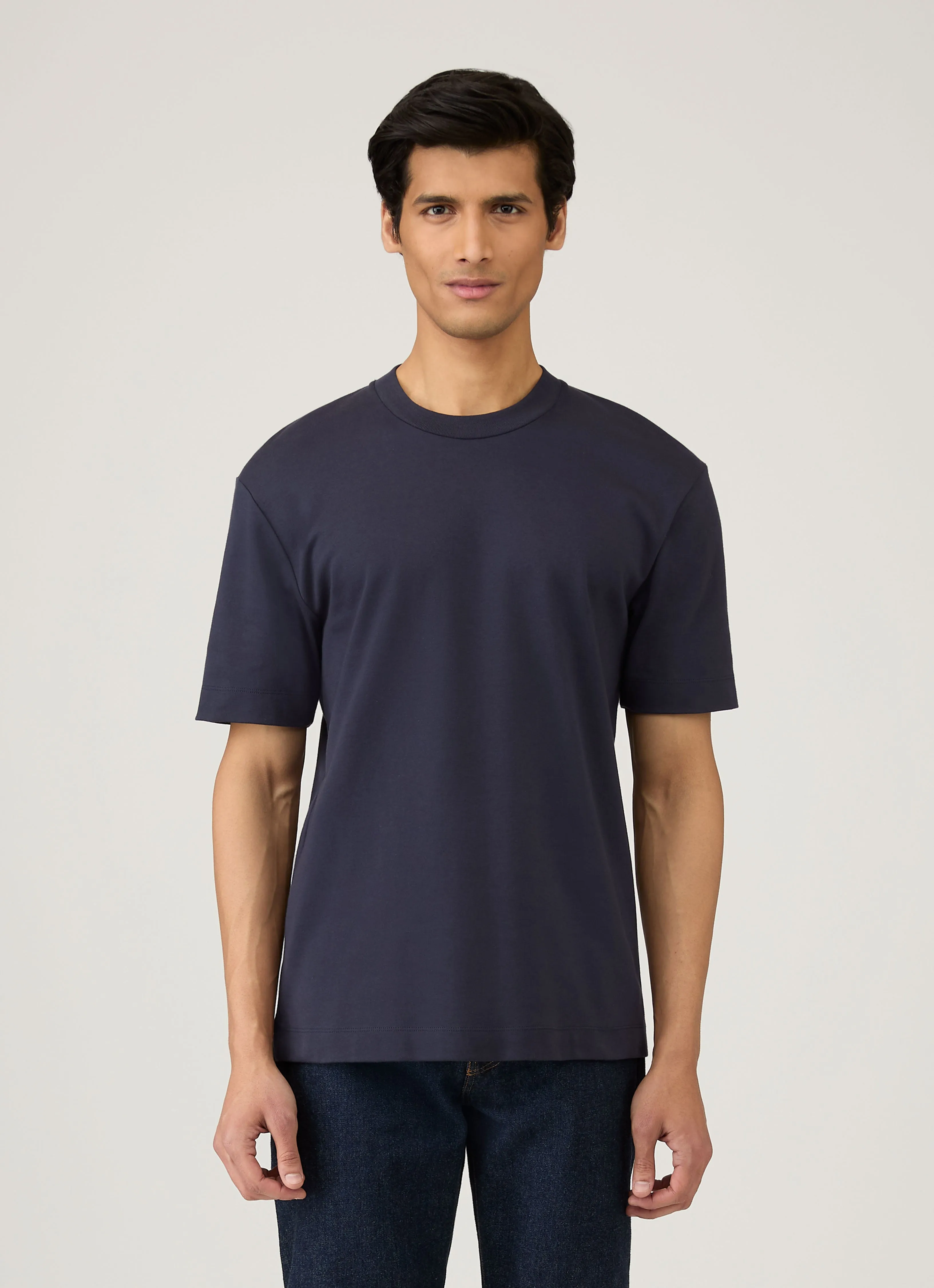 Casual layering piece Sleep Men's Relaxed Fit Heavyweight T-shirt in Navy