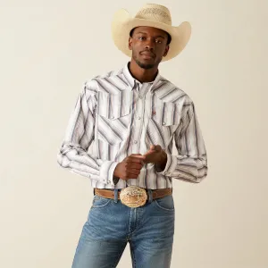 Chill Mode Fit SkinFriendlyFibers Ariat Men's L/S Pro Series Warrick Classic Fit Western Snap Shirt in White