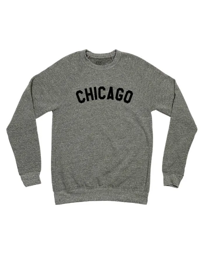 Chicago Basics Crewneck Sweatshirt - Heather Grey goes with skirts