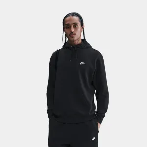 Club Pullover Fleece Mens Hoodie (Black/Black/White) Unisex style