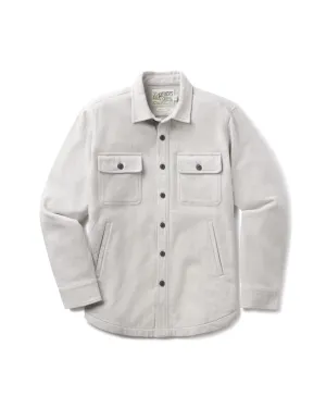 Lightweight insulation Fleece Lined Interior Flannel Twill Shirt Jacket - Glacier Gray