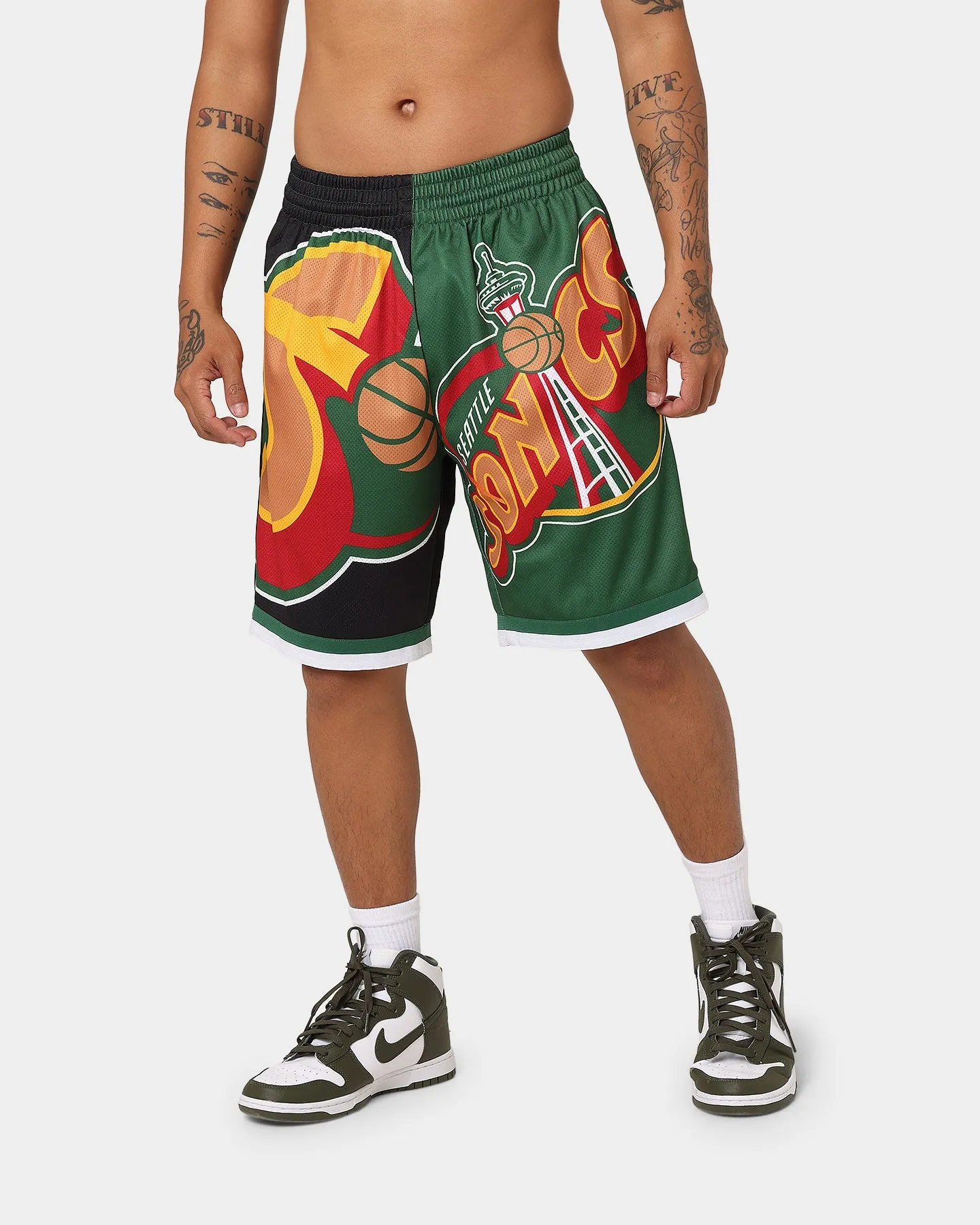 sophisticated appearance Basic Stretch Mitchell & Ness Seattle Supersonics Big Face Shorts 5.0 Black